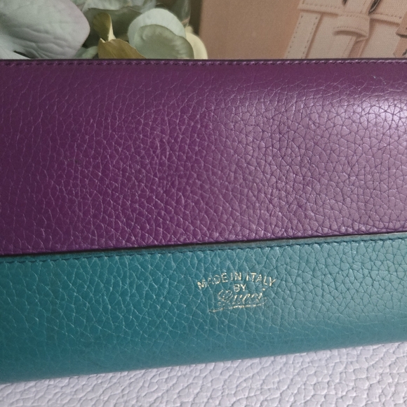 🛑SOLD🛑Gucci Bamboo Japanese Exclusive 2-Tone Long Continental Wallet GUC - Picture 3 of 15